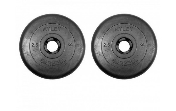 Диски обрезиненные d31 2x2,5кг MB Barbell Atlet MB-AtletB31-2,5 черный 600_380