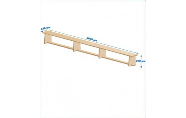 Скамейка гимнастическая 3000мм ЭКО (фанерная) ножки фанера Dinamika 600_380