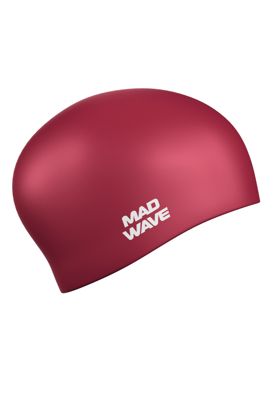 Силиконовая шапочка Mad Wave Long hair silicone M0511 01 0 25W бордовый 870_1305