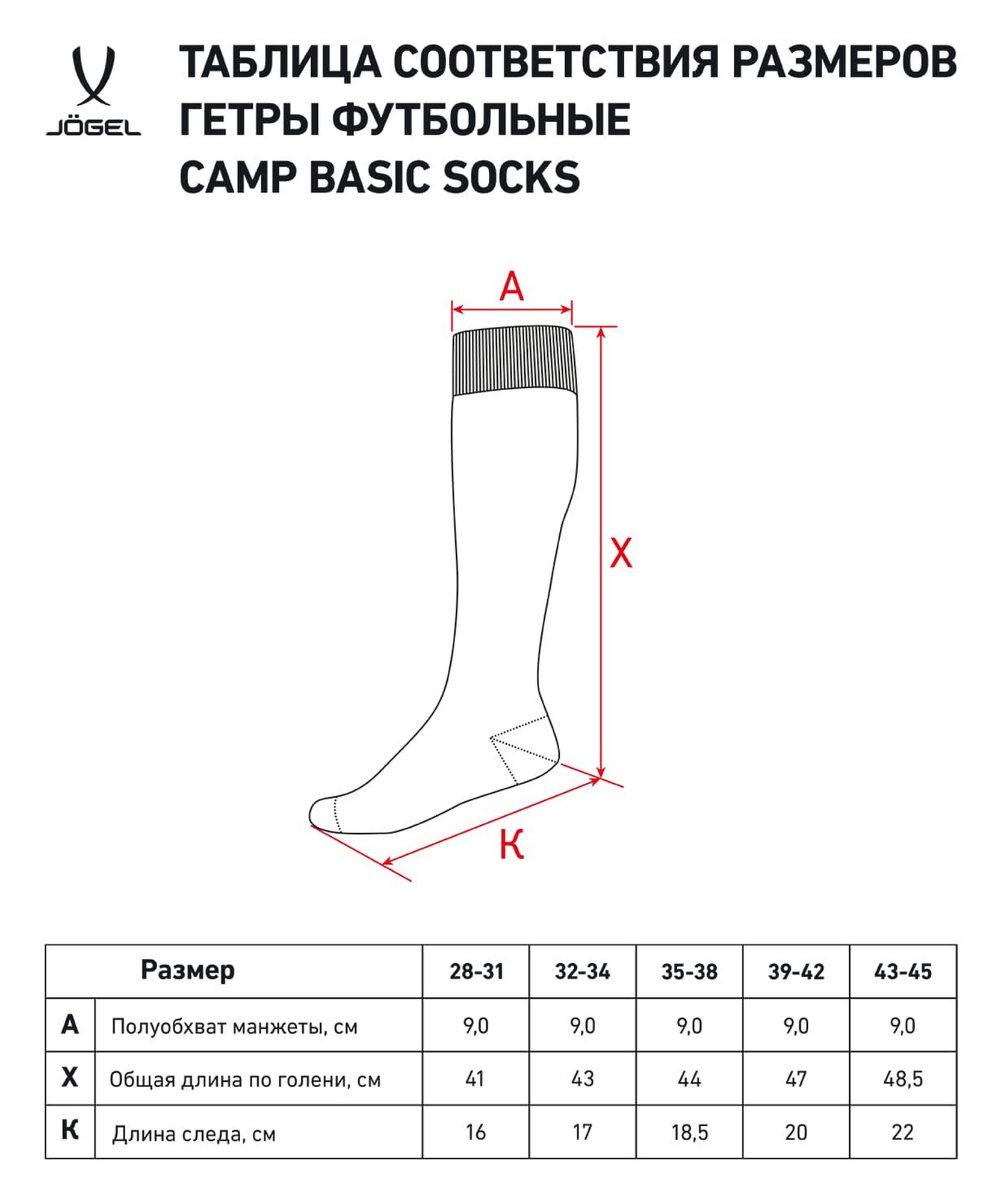 Гетры футбольные Jogel Camp Basic Socks, черный\серый\белый 1663_2000