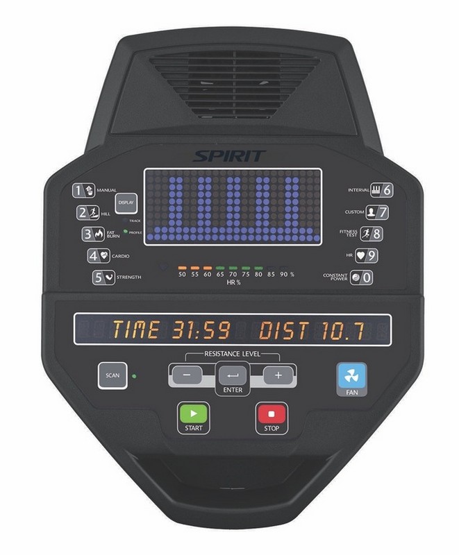 Эллиптический тренажер Spirit Fitness CE850G Graphite gray 661_800